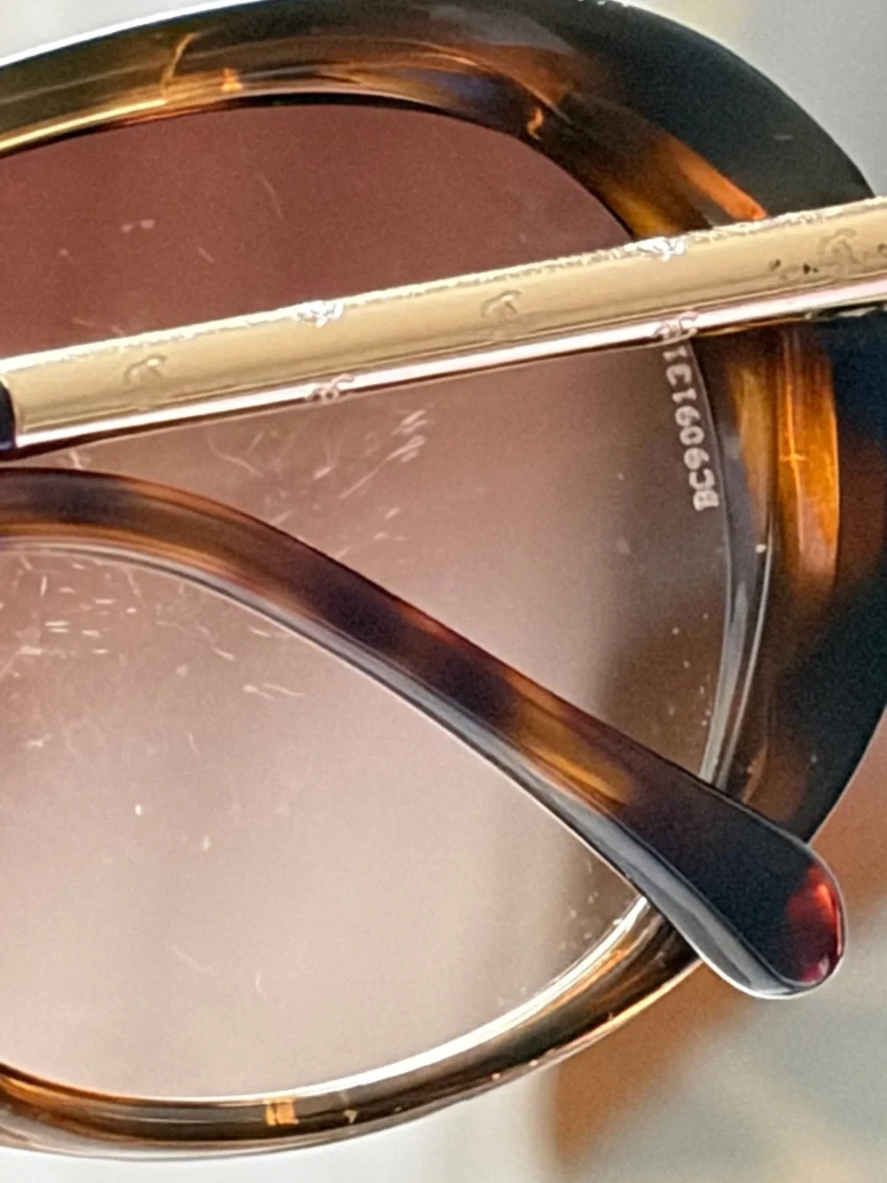 CHANEL Black and Gold Oversized Womens Sunglasses